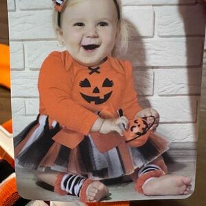 NWT-Baby Essentials-Infant Girl's-Halloween Set-Size 6‎ Months-Orange & Black